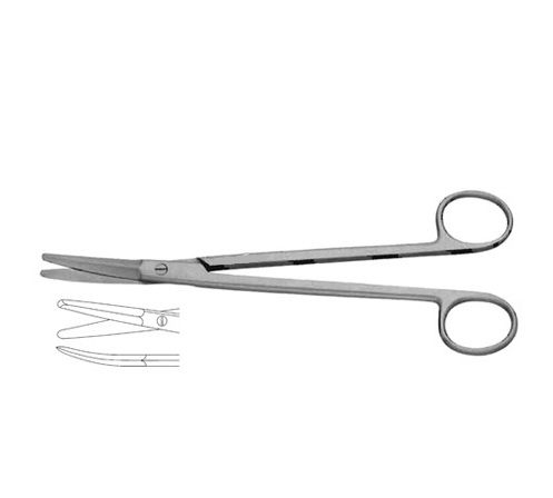 Potts-Smith Dissecting Scissors, Curved Blades, Rounded Tips, Saber Back Blades, 11 1/4" (28.5 Cm)